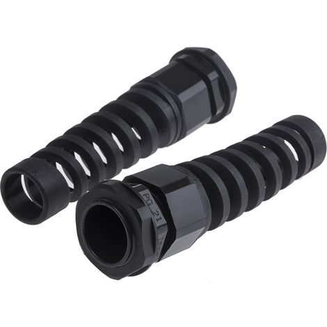 Presse-étoupe PG21 en Nylon 66 pour câble de 13mm à 18mm, avec contre-écrous, IP68 ( Prix pour Paquet de 10 )