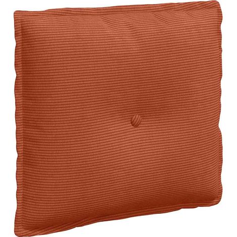 Back Pillow Red Orange 50 x 45 cm Corduroy Fabric vidaXL