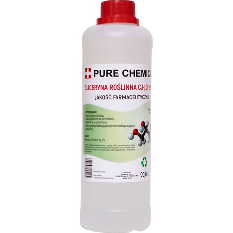 Glicerina Vegetal - 99,5% - 1L - Grado Farmacéutico - Hidratante y Versátil