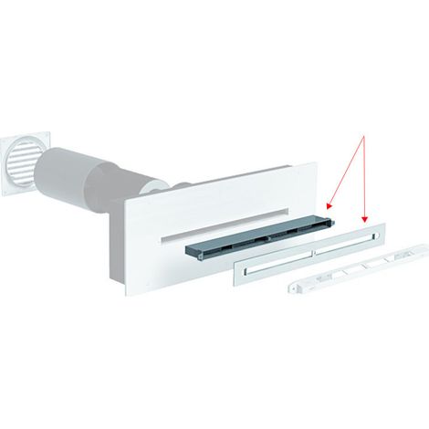 Unelvent – Manchon PVC 50 mm pour liaison coffre volet roulant – Entrée d'air EC-N/EC-U – Plaque de finition incluse – Adhésif VMC