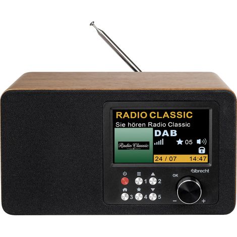 Albrecht DR 863 Radio sans fil DAB+, FM fonction réveil marron, noir (1/5)