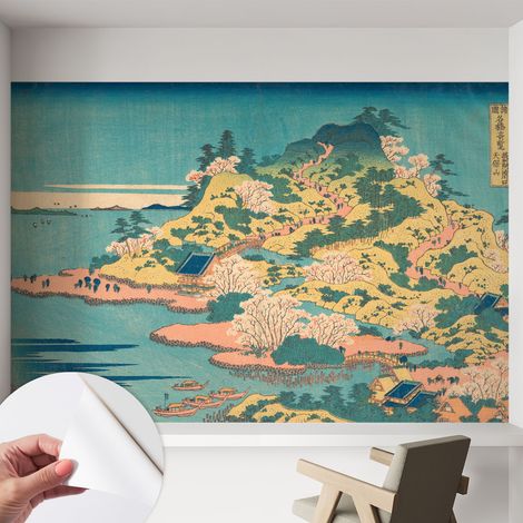 Papier peint autocollant avec imprimé pour décoration intérieure pour rénovation a motif Paysage japonais 152x104 cm (1/5)