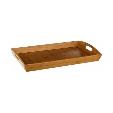 BANDEJA DE BAMBÚ 44x29cm rectangular marrón NATURAL (1/4)