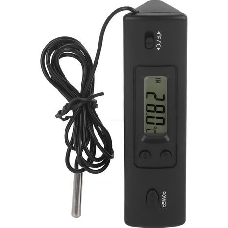 Contador de temperatura, termómetro numérico compacto y pantalla LCD clara y visual para refrigerador de mesa de acuario (1/5)