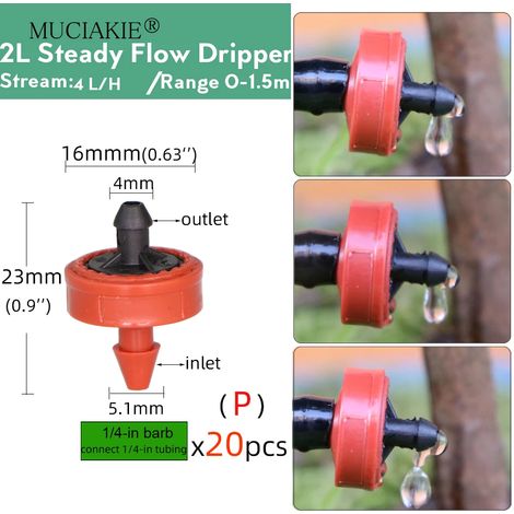 Pipette d'irrigation réglable à 90/180/360°, micro-buse pour arrosage de jardin, buse rotative, pulvérisateur à brouillard avec compensation de diamètre de tuyau 4/7 mm (1/5)