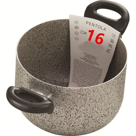 Double Poignée Pot No-stick Stone Pierre Diamètre 16-18-20-222 Cm Ustensil De Cuisine -16 Cm -