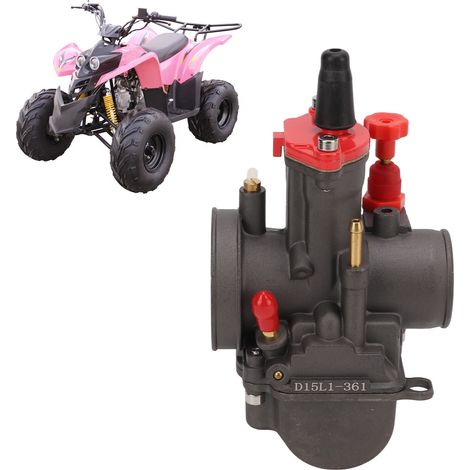 Carburateur PWK 24 mm adapté aux quads, motos et VTT de 50 à 110 cm3 (noir) (1/5)