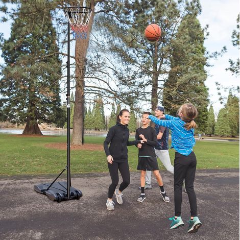 Canestro da basket portatile regolabile in altezza da 259,08 a 304,8 cm, senza tabellone HAVRYA (1/3)