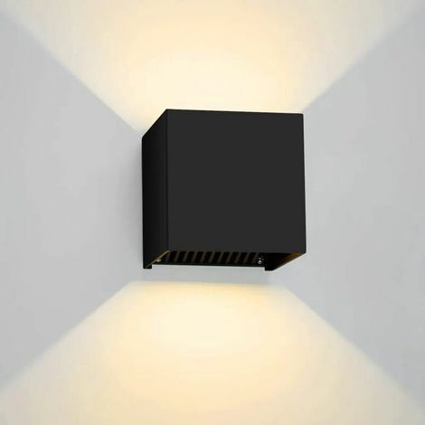 Applique murale extérieure LED étanche 12 W, angle de faisceau réglable, indice de protection IP65 (lumière blanc chaud noire 12 W) (1/5)
