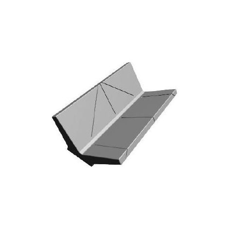 Decosa Gehrungslade EPS, weiß, 41 x 22,4 x 12 cm - 1 Stück