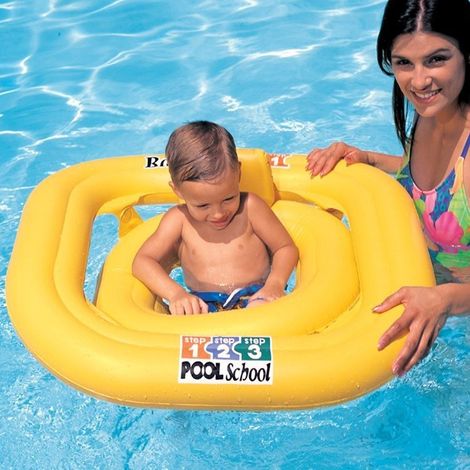 TRADE SHOP - Salvagente Gonfiabile Bambino Neonato Mare Con Muandina E Schienale 79 X 79 Cm - (1/3)