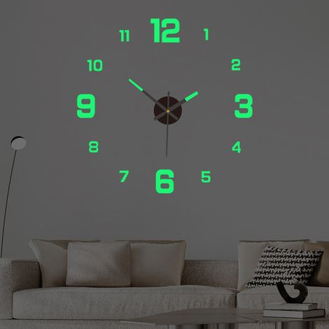 Reloj de pared digital brillante y creativo, ajustable individualmente, para autoensamblaje, fabricado en acrílico, para colocar sentado, para llevar alrededor del cuello, 60-90 cm. (1/5)