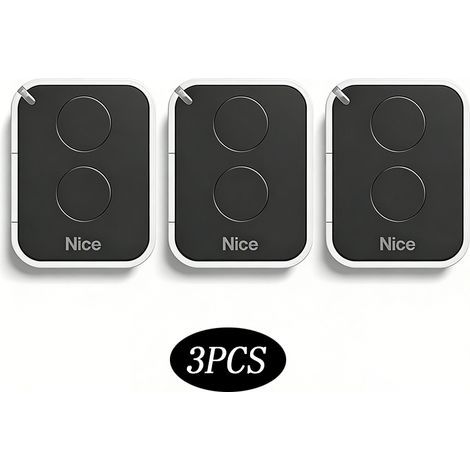 Pack de 3 télécommandes Era-One ON2E – 2 canaux – Fréquence 433.92 MHz – Portée jusqu’à 200 mètres – Compatible motorisations
