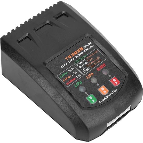 Chargeur/équilibreur de batterie lithium-polymère 2S/3S LiPe/1-8S NiMH, charge intelligente 25 W pour voitures et avions radiocommandés (prise UE). (1/5)