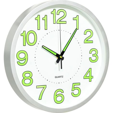 Horloge murale lumineuse Blanc 30 cm (1/5)