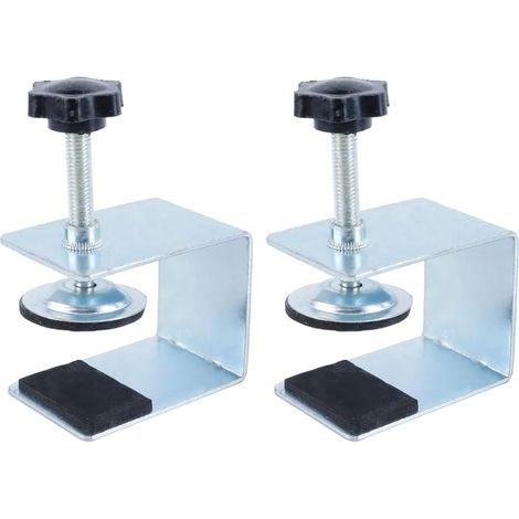 Lot de 2 pinces de fixation pour façade de tiroir, en C, pour chambre, cuisine, salle de bain et étagère (1/5)