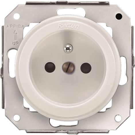 Fontini – Prise avec terre 16A-250V 31208053 – Appareillage encastrable – Protection enfants – Pour câbles 1.5 à 2.5 mm2