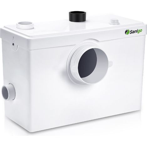 Sanigo – Broyeur sanitaire 600W – 3 entrées pour toilettes, baignoire, douche – Débit 240 L/min, lames inox 304, silencieux 45-55 dBs