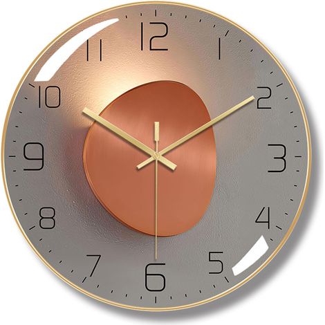 Moderne, geräuschlose Wanduhr im Art-Deco-Stil, ideal für Wohnzimmer, Schlafzimmer, Büro und Arbeitszimmer