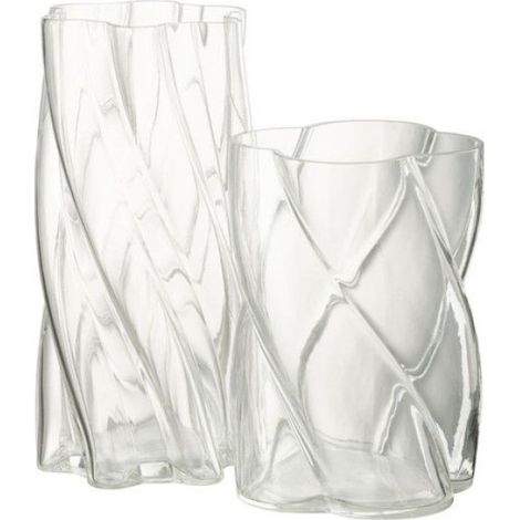 J-Line vase Swirly - verre - transparent - small - Ø 13.5 cm (1/2)