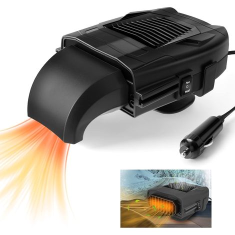 XVX 3 en 1 Chauffage Voiture Portable,12v 150w Chauffage de Voiture, Silencieux Rotation à 360 Chauffage Voiture Allume Cigare Dégivreurs de Pare-Brise pour Le Nettoyage De Pare-Brise (1/5)