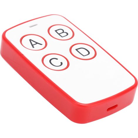 Télécommande sans fil universelle 4 canaux 433 MHz pour portail roulant électrique et porte de garage (rouge) (1/5)