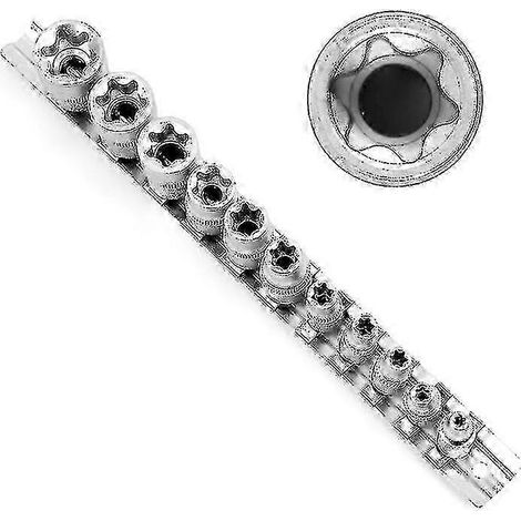 Jeu de douilles Torx E4 - E20 avec rail externe (1/4)