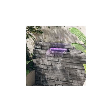 Déversoir pour cascade avec LED RVB Acrylique 45cm (1/5)