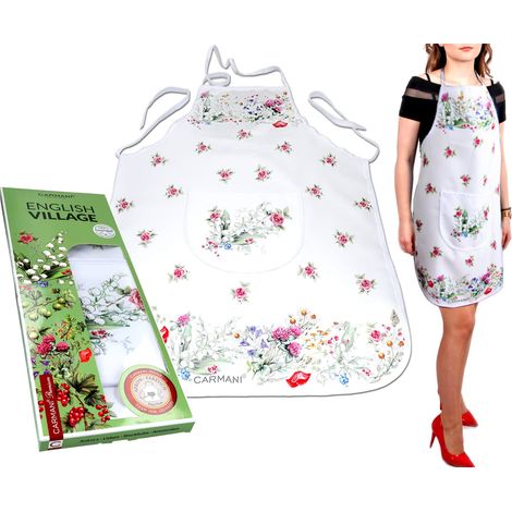 Carmani, grembiule da cucina - fiori alla collezione della nonna