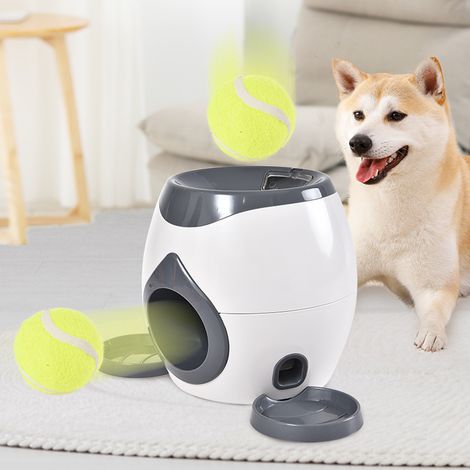 Dispensador automático de juguetes para perros, ABS, 20 cm, con pelotas de tenis, accesorio de entrenamiento, alimentación simplificada para perros pequeños, juguete sin electricidad (1/5)