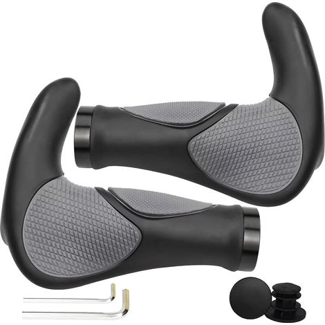 Poignées de poignée de vélo, inserts de gel doux Résistance aux chocs Ergonomie Confort Design, polyvalent et pratique (1/4)