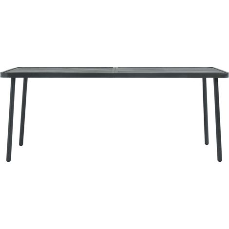Maison Exclusive - Tavolo da Giardino Grigio Scuro 180x83x72 cm in Acciaio (1/5)