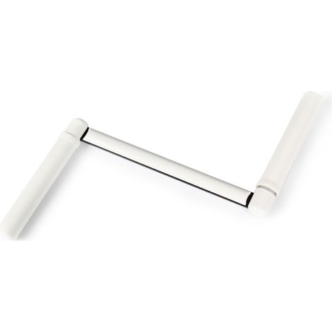 Poignée pour manivelle ronde Ø 12 mm acier laqué blanc Lg totale 310mm