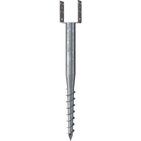 KRINNER Schraubfundament U Länge 730 mm Ø 60 mmlichte Weite 111 mm 2,7 kg Stahl