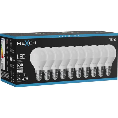Mexen Nova 10x LED Glühbirne E14, G45, 6W, Neutral - 4000K, 630 lm - L101-E14-0640-01x10 (1/5)