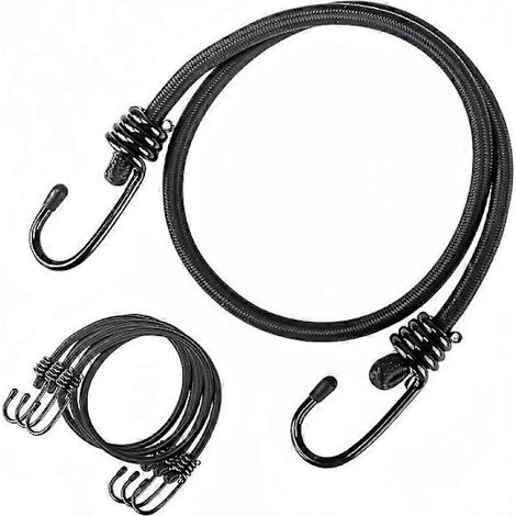 Cordes élastiques noires robustes de 76 cm (30 pouces) en latex pour usage extérieur (1/4)