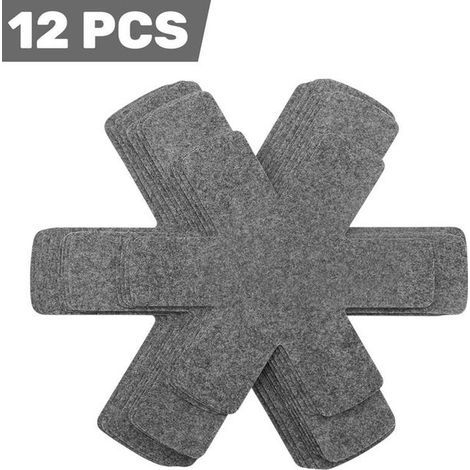 Pot and Pan Protectors - Set of 12 in 3 Sizes, Stackable Dividers and Pads for Optimal Protection (1/5)