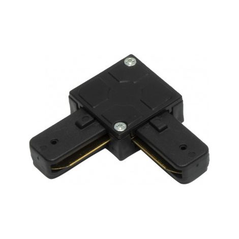 Connettore a L a 2 fili in pindal nero 1,5x6,5x6,5 cm