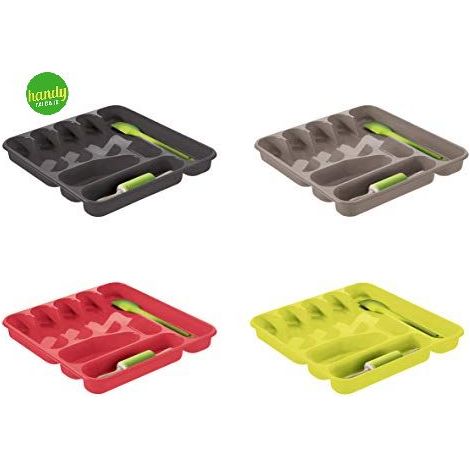 Porta posate 7 posti Veca rettangolare plastica colori assortiti
