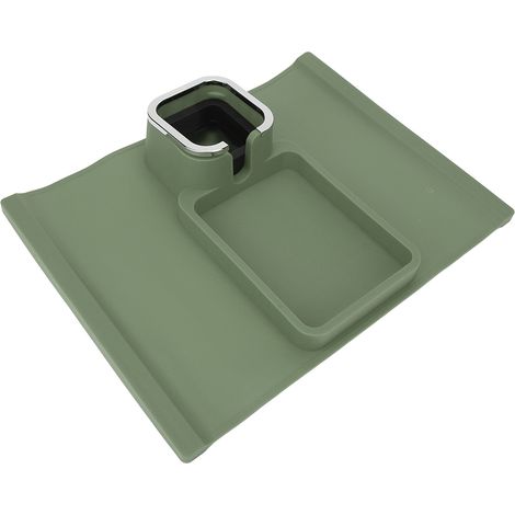 Porte-gobelet ergonomique multifonction en silicone pour canapé et bureau, avec base antidérapante (vert). (1/5)