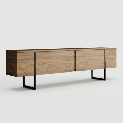 Mobile porta TV sospeso in legno melaminico Luxe Pino (1/5)