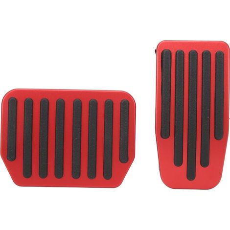 2Pcs Rouge Patins de Pédale de Frein Antidérapants Résistants à l'Usure Élégants Durables pour Accélérateur Tesla Model 3 (1/5)