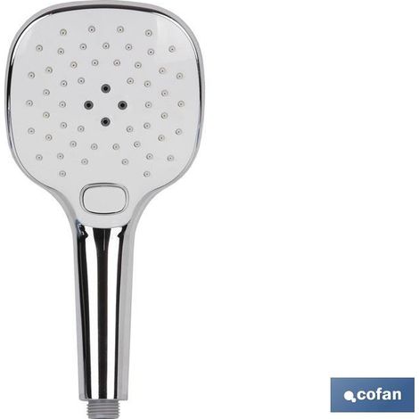 Mango Ducha Cromado/Blanco Con 3 Funciones