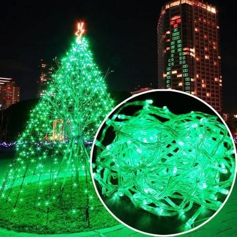 30 m lange Lichterkette mit 300 LEDs für den Innen- und Außenbereich, Weihnachtslichterkette, Party- und Hochzeitsdekoration – Grün (1/4)