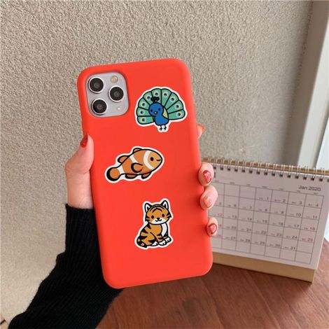 100 autocollants animaux de dessin animé, imperméables et mignons, pour ordinateur portable, téléphone, bouteille d'eau, guitare, bagages, skateboard (1/5)