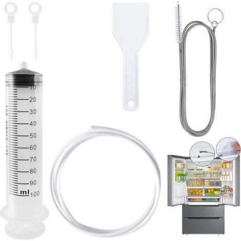 KLVGTIFS PUKit de nettoyage pour réfrigérateur - 6 pièces - Outils de vidange - PVC durable - Réutilisable (1/4)