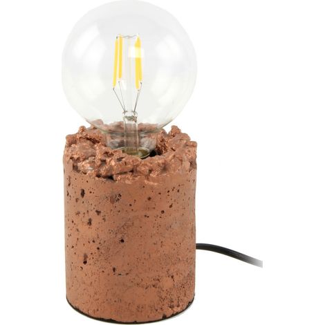 Lampada da tavolo Curacao in cemento rame (1/4)