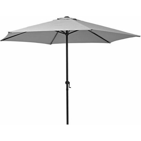 TRADE SHOP - Ombrellone Da Giardino Grigio Palo Centrale Esagonale Parasole Balcone ø300cm 206422 - (1/4)