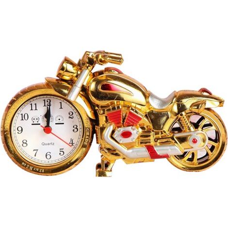 MINKUROW Sveglia A Forma Di Moto Retrò Creativa Per La Casa E L'ufficio Sveglia Per Moto Vintage (Oro E Rosso) (1/5)