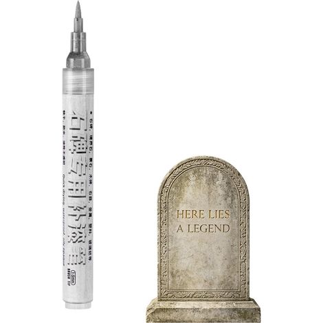 Peinture de Lettrage pour Pierre Tombale Marqueur Doré de Restauration Stylo de Lettrage pour Monuments pour Extérieur Tombe Église Cour Cimetière et sur Granit Marbre (1/5)